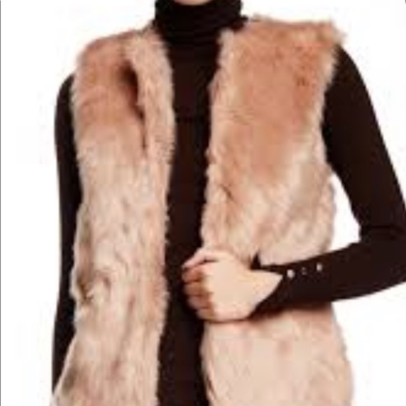 BCBG Faux Fur Vest - Picture 1 of 4